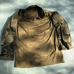 Mil-Tec Tactical Warrior Combat Shirt Woodland Camo Coyote Brown XL 10513555
