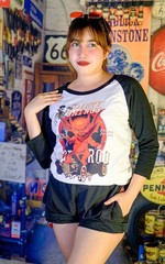 The Dirty Gringo Hot Rod Garage Retro Devil 3/4 sleeve raglan shirt