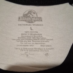 Universal Studios Jurassic World Mr. DNA Raglan T-Shirt Black/White Cotton L