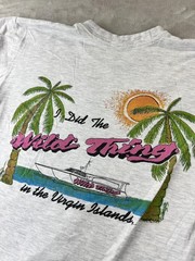 Vintage 90s Wild Thing VIRGIN ISLANDS Shirt Mens M/Large Gray Boat Tee St Thomas