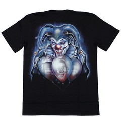 Glow In The Dark T Shirt Joker Clown Haunted Balloon GC43 Size M-XXL