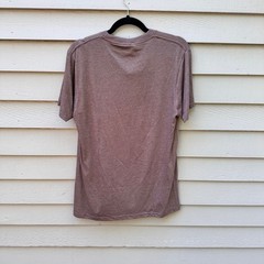 Tee Luv AW Root Beer Graphic T-Shirt Mens Medium Heather Brown Vintage Style NEW
