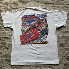 Vintage CDM Dirt Motorsports Tee Men’s XL Racing Dirt Track White 2013 Race Car