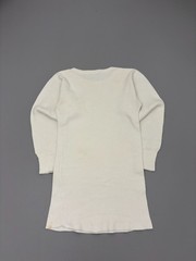 Vintage 70s JcPenny Thermal Shirt White 100% Combed Cotton Waffle Knit Flaws L