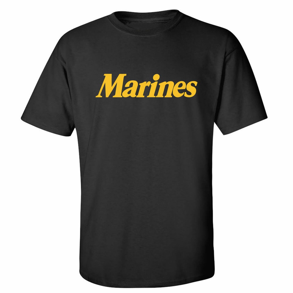 Marines Short Sleeve T-Shirt in Black – Adult Small to 5X-Large