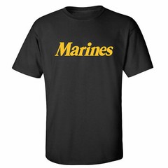 Marines Short Sleeve T-Shirt in Black – Adult Small to 5X-Large