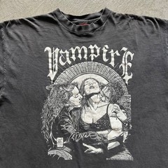 Vintage 90s Fashion Victim Vampire Shirt Size XL Faded Black 1994 Tim Bradstreet