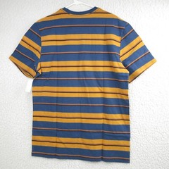 Goodthreads Pocket T-Shirt Men’s Large Tall Crewneck Blue/Tan Stripes Lot of 3