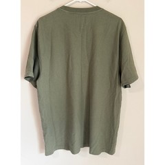 Wax London Dean T-Shirt Mens XL Olive Green Organic Cotton Crewneck Boxy