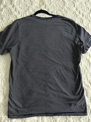 J Crew Men’s Striped 100% Cotton Tee In Navy And White XLT