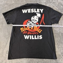 Wesley Willis Rock ‘n’ Roll McDonald’s Double Sided Graphic T Shirt XL Black