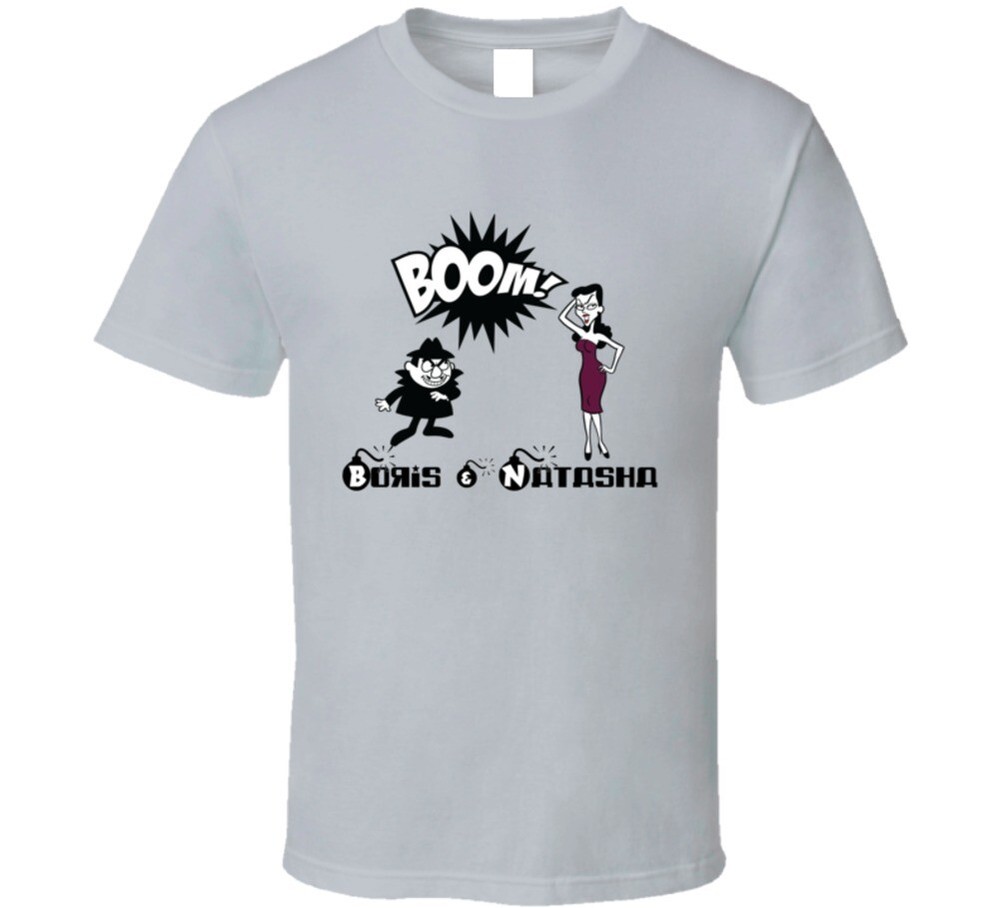 Mafia Gangster Villains Duo Boris & Natasha Retro Cartoon T Shirt