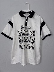 Qiibor TX198583 Panda 90% Cottton Short Sleeve Short Collar NWT Rare