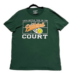 Academy Sports + Outdoors Pickleball T-Shirt Mens XL Green Settle This On Court