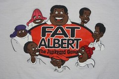 Vintage Junkyard Gang Fat Albert Shirt Size LG Front/Back Print Scene Not Herd