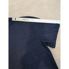 Men’s Navy Blue Stretch T-Shirt Size S Polyester Elastane Athletic Casual Tee