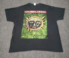 Sublime 40oz to Freedom Sunflower Expression Black T Shirt Mens Size Large Y2K