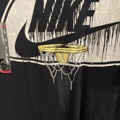 Nike Dri Fit GoldBasket Backboard Aj1 Men’s Sz Large Black/Gold Toe 1 Shirt RARE