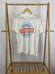 VTG 80S Phar-Mor Power Buyer Burnout Super Paper Thin Single Stitch T-Shirt L