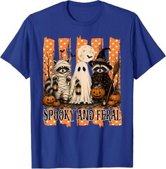 Halloween Spooky and Feral Raccoon Mummy Men Women Kid T-Shirt