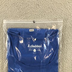 Chubbies Shirt Mens 2XL Blue Tank Top Pocket Weekend Has Arrived 80s Retro Style