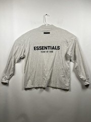 Fear of God Essentials Jersey Long sleeve shirt Light Oatmeal, Size XS Men