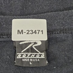 VINTAGE Rothco Men Shirt L Black 80s Made In USA Army Single Stitch