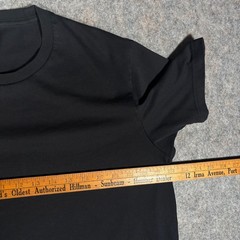 Uniqlo T-Shirt Mens Large Black Cotton Blend Short Sleeve Crew Neck 455357 6739
