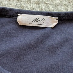 Mr P Porter Shirt Mens Medium Blue Solid Cotton Crewneck T-Shirt Made Portugal