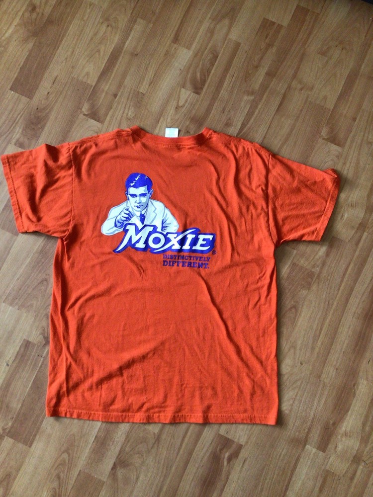 Men’s MOXIE HTF Bright Orange Tshirt LG New