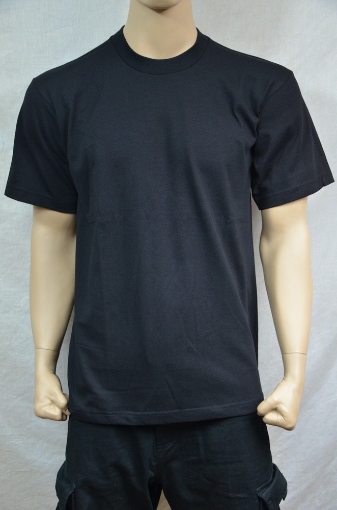 3 NEW PRO5 SUPER HEAVY WEIGHT T-SHIRT BLACK TEE PLAIN BLANK COTTON MEDIUM 3PC