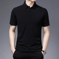 2024 Men’s New Solid Color Business Casual POLO Shirt Summer Fashion Casual Shor