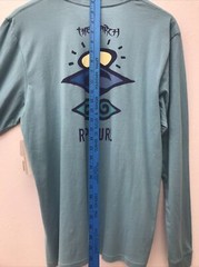 NEW Rip Curl Organic Cotton LS Men Medium Sun Shirt Navy Soft Feel