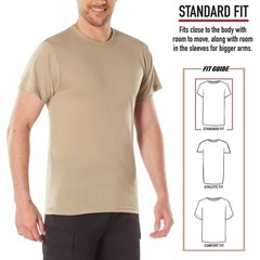 Moisture Wicking T-Shirt Solid Tactical Workout Crew Neck Comfy Lightweight Tee