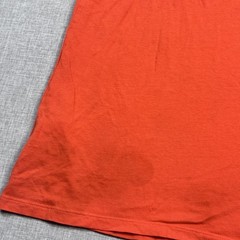 The North Face T-Shirt Mens L Orange Crew Neck Short Sleeve Tagless Back Logo
