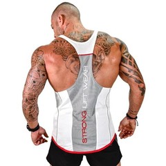Men’s Gym Tank Top Muscle Shirt Sleeveless T Shirt Workout Fitness Training Tee