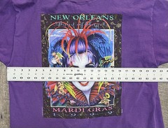 Vtg Mardi Gras T Shirt XL New Orleans 1999 ANDREA MISTRETTA Graphic Heavy Tee
