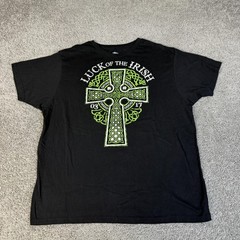 Way To Celebrate! Shirt Mens XL Black St Patricks Day Celtic Cross Tagless