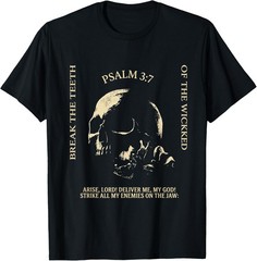 Psalm 3:7 Vintage Christian Religious Bible Verse Unisex T-Shirt
