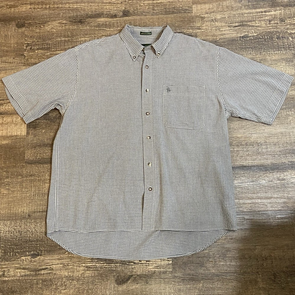 Vintage Knights Of The Round Table Long Sleeve Shirt Men’s Large Check Gingham