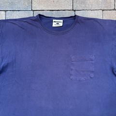 Vintage Russell Athletic Pro Cotton Pocket T-Shirt Blue Men’s Large Blank Faded