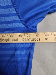 Peter Millar The Roundup T Shirt Mens Size Large Blue White Striped UPF 50+ NEW