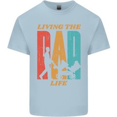 Fathers Day Living the Dad Life Twins Funny Mens Light Cotton T-Shirt