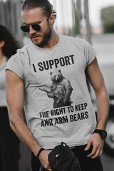 Funny 2nd Amendment T-Shirt Right to Keep and Arm Bears Funny Tee Shirt