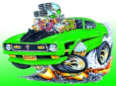 1971-72 Ford Mustang Mach 1 Muscle Car Art Print NEW