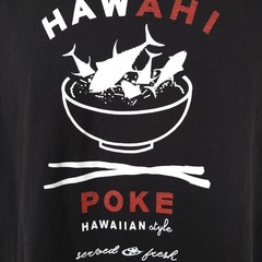 HawAhi Poke T Shirt Mens Size Large Black Hawaiian Style Travel Destination Tee