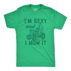 Mens I’m and I Mow It T Shirt Funny Yardwork Fathers Day Graphic Novelty