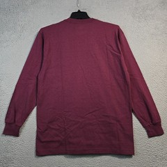 Dickies Heavyweight SHIRT Mens MEDIUM Red Burgundy Work Relaxed Long Sleeve NWT