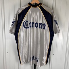 Club America Aguilas Vintage 90s Corona Coca Cola Satin XL Button Jersey