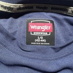 Wrangler Workwear Mens Blue Long Sleeve Pocket T-Shirt Size L WW55145